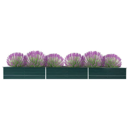 Arriate De Jardín De Acero Galvanizado Verde 480x80x45 Cm_1