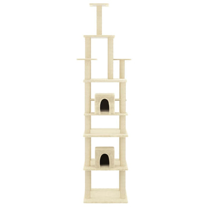 Vidaxl Rascador Para Gatos Con Postes De Sisal Color Crema 216 Cm_3
