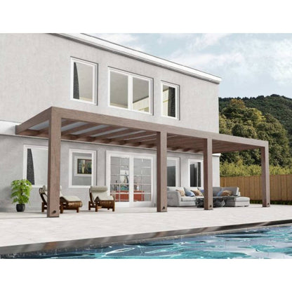 Pérgola anexa em madeira de cedro de Helsínquia 300x860 cm Canopia