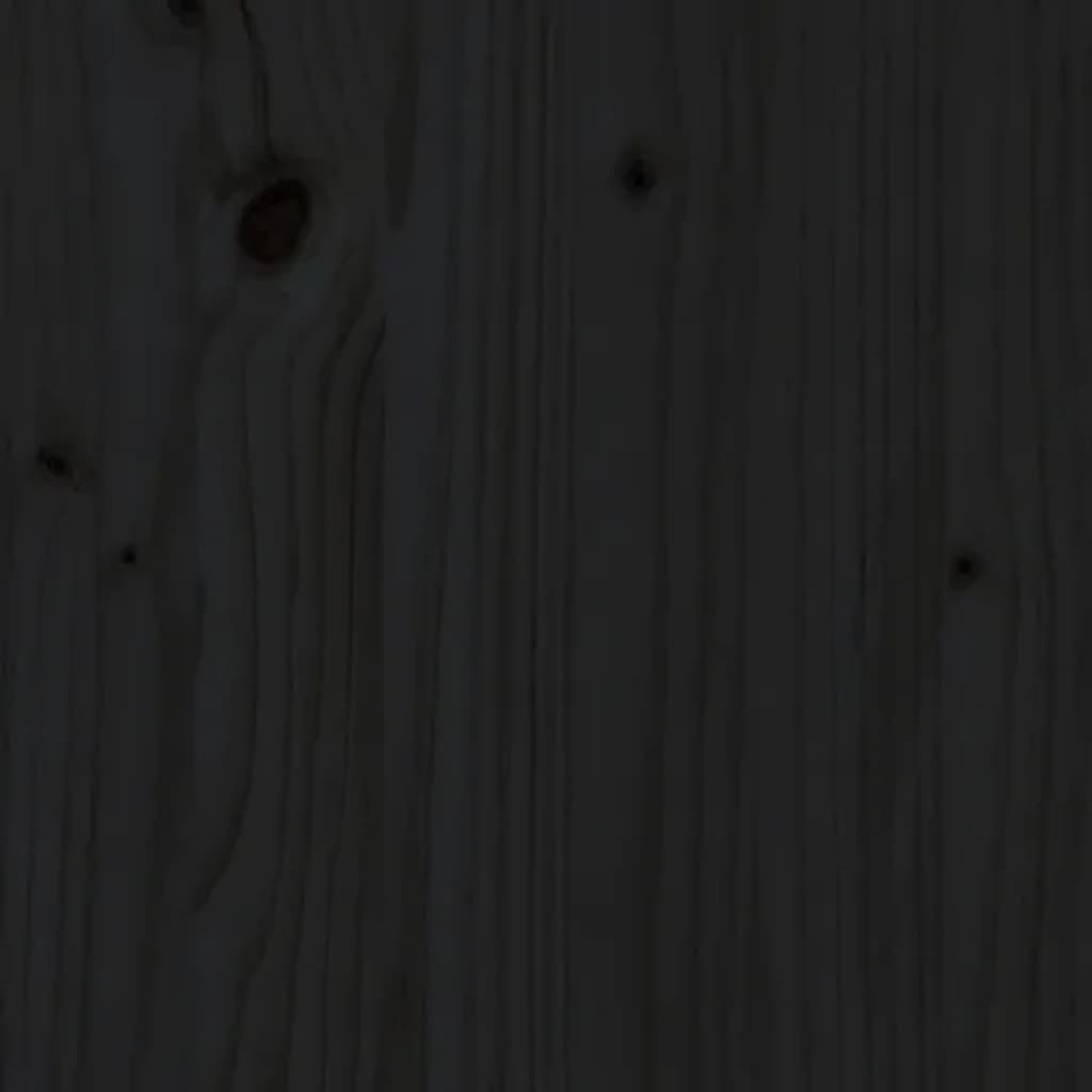 Aparador De Madera Maciza De Pino Negro 40x35x80 Cm / Vetonek_2