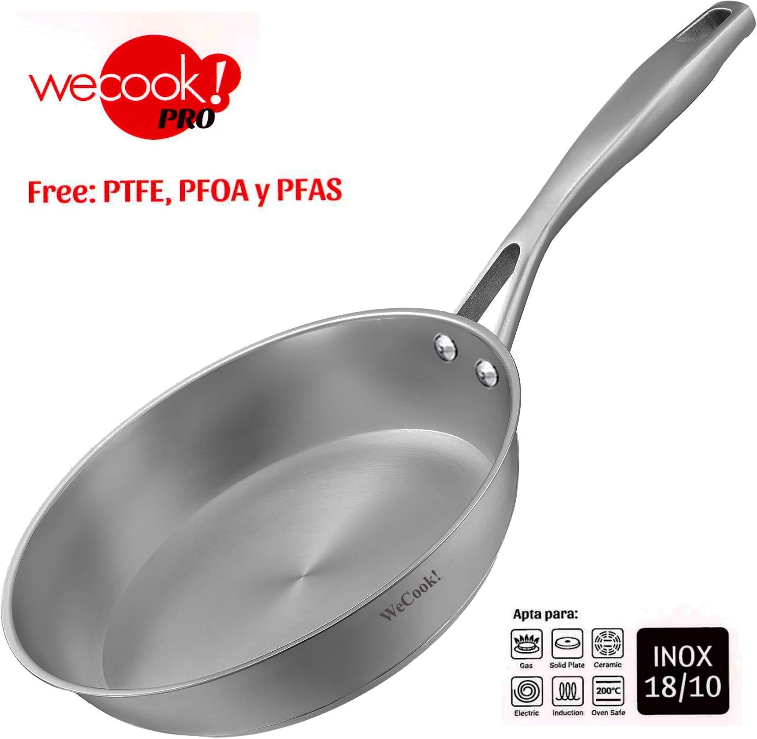 Wecook Sarten 24cm Pro Acero Inox 3.5 Mm Todo Fuego Ref. 64024_0