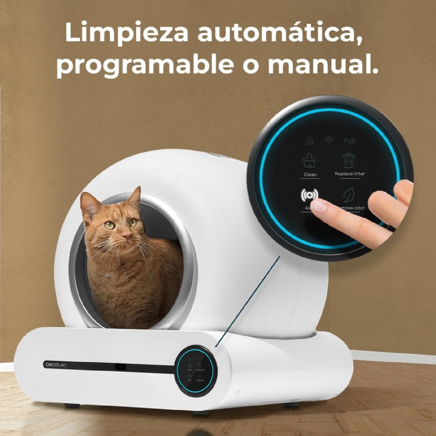 Arenero Con Autolimpieza Pumba 8000 Cleankitty Smart, Triple Sistema De Desodorización, Control Por Wifi Y Pantalla, Silencioso Y Seguro Con Sensor_3