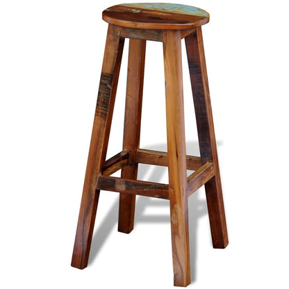 Taburete De Bar Madera Maciza Reciclada_1