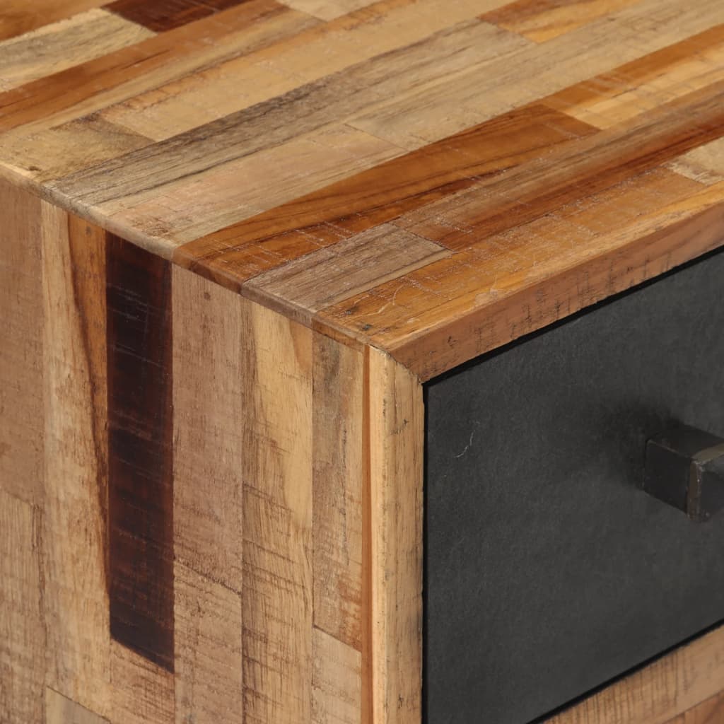 Mesita De Noche Madera Maciza De Teca 47x31,5x60 Cm_4