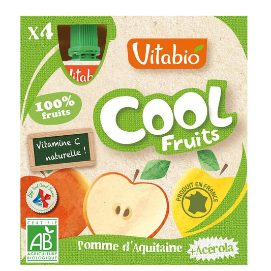Pack de 4x Cool Fruits Maçã Vitabio 90 g