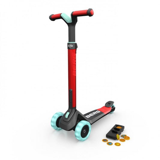 Patinete Berg Nexo Lights Con Plataforma Magnetica Rojo._0