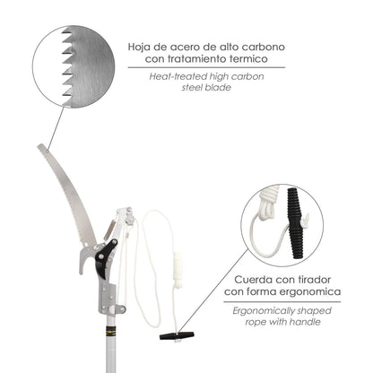 Cortarramas Con Serrucho Mango Aluminio Extensible 1,8 A 2,8 Metros