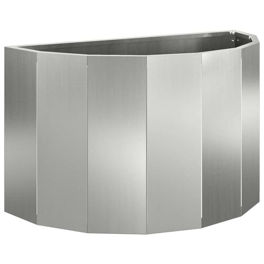 Jardinera Plateado 60 X 30 X 35 Cm Acero Galvanizado_0