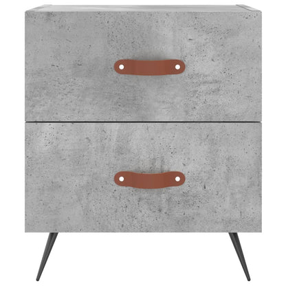 Mesita Noche 2 Uds Madera Ingeniería Gris Hormigón 40x35x47,5cm_4