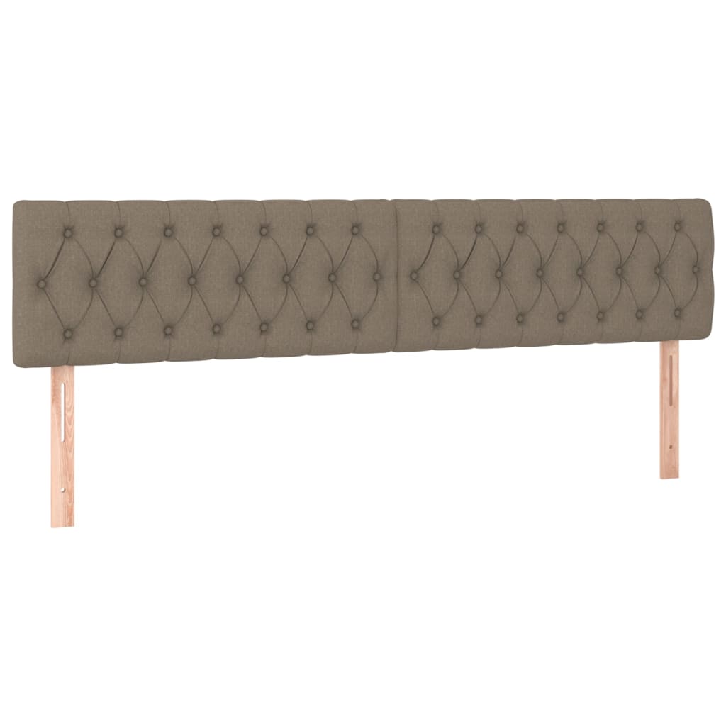 Cama Box Spring Colchón Y Luces Led Tela Gris Taupe 200x200 Cm / Vetonek_1