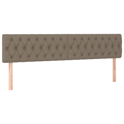 Cama Box Spring Colchón Y Luces Led Tela Gris Taupe 200x200 Cm / Vetonek_1