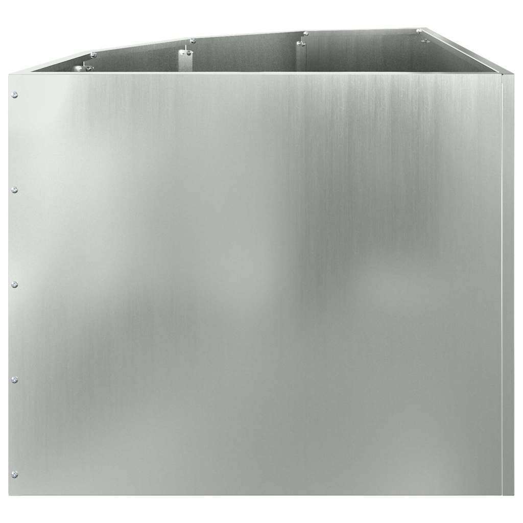 Macetero De Esquina Plateado 60 X 60 X 50 Cm Acero Galvanizado_5