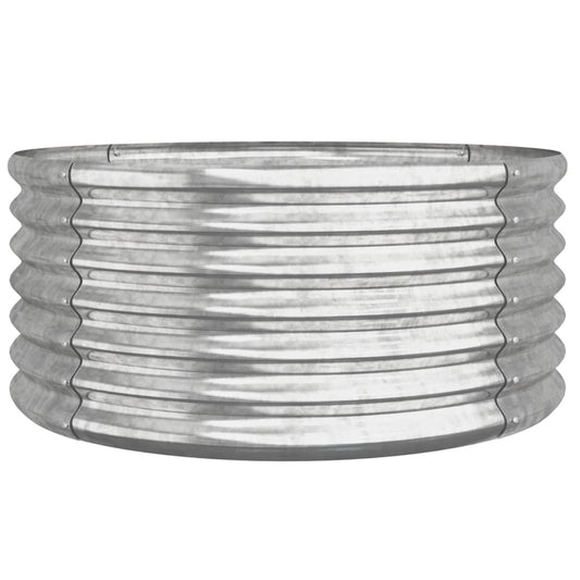 Jardinera De Acero Galvanizado 80x80x36 Cm Plateado_0