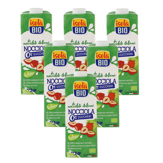 Pack de 6 Bebidas Isola Bio Organic de Avelã 1 L