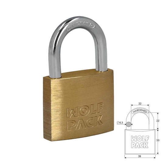 Candado Laton Arco Normal  40 Mm.