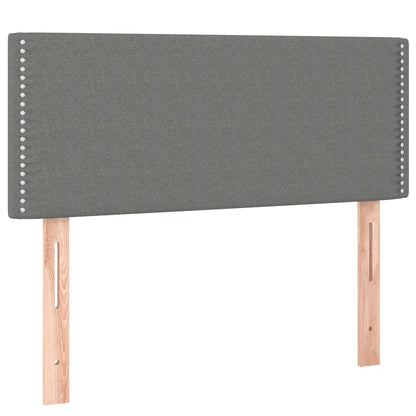 Cama Box Spring Colchón Y Luces Led Tela Gris Oscuro 80x200 Cm / Vetonek_4