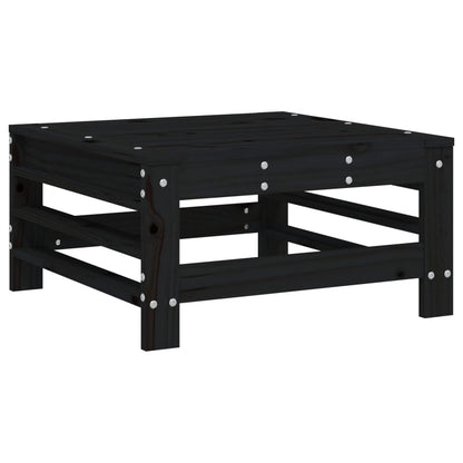 Vidaxl Juego Muebles De Jardín 6 Piezas Madera Maciza Pino Negro_4