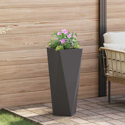Jardinera 2 Uds. Negro 30 X 30 X 75 Cm Acero_3