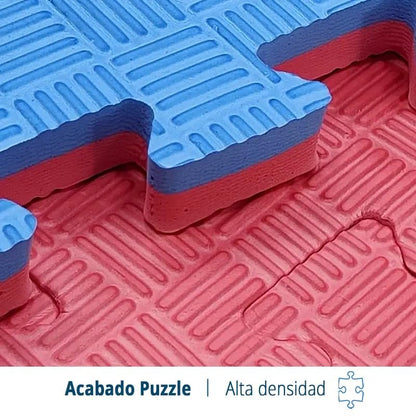 Artatami® Tatami Puzzle 1x1x20 mm Rojo - Azul 【1 Unidad】Gimnasios - Fitness - Pilates - Yoga_1