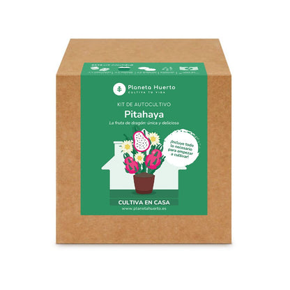 Kit de autocultivo de fruta do dragão Pitahaya Planeta Huerto