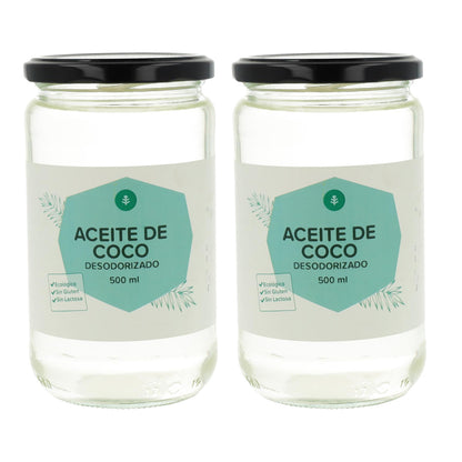 Pack de 2 Óleos de Coco Desodorizados Planeta Huerto ECO 500 ml