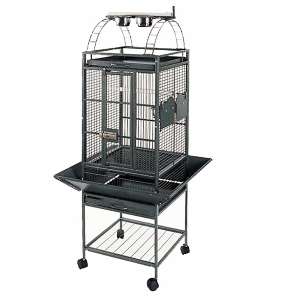 Strong Jaula Para Loros Villa Helios Gris Silverstone 46x46x149 Cm_1