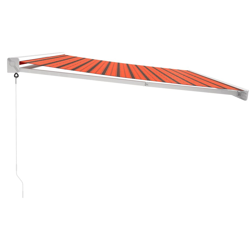 Vidaxl Toldo Retráctil Aluminio Y Tela Naranja Y Marrón 5x3 M_3