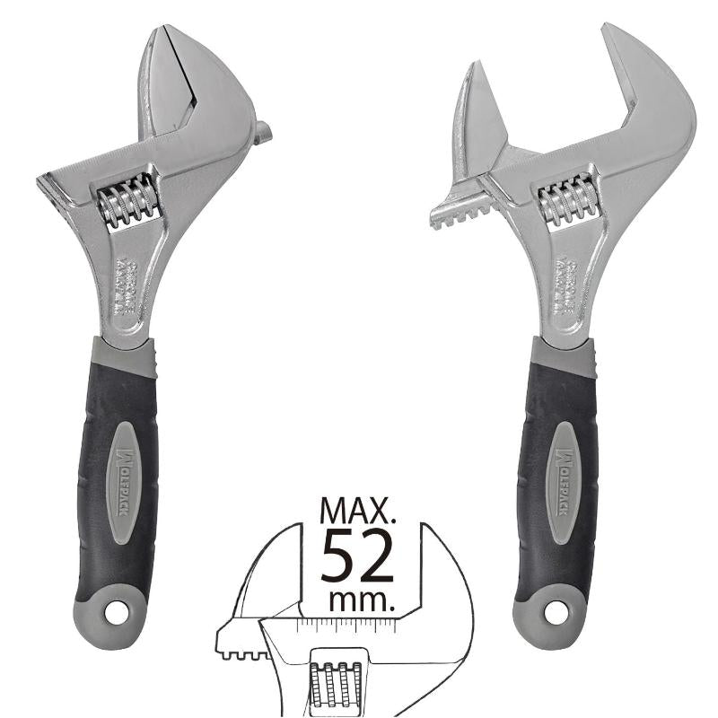 Llave Ajustable Gran Apertura 52 Mm. Medida 10