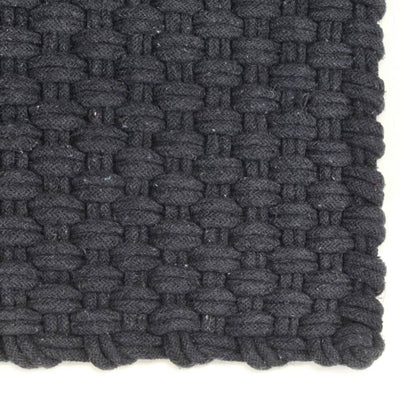 Alfombra Rectangular Algodón Antracita 120x180 Cm / Vetonek_2