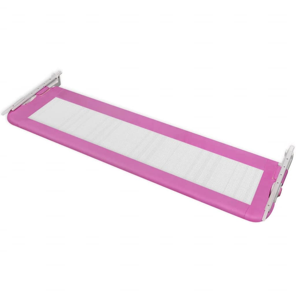 Barandilla De Seguridad Cama De Niño 2 Uds Rosa 150x42 Cm_4