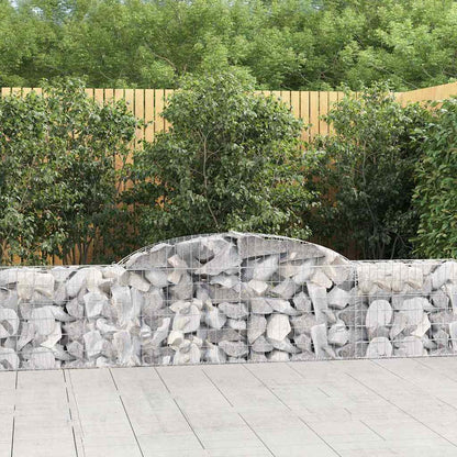 Cestas De Gaviones 5 Uds Forma De Arco Hierro 300x30x60/80 Cm_1