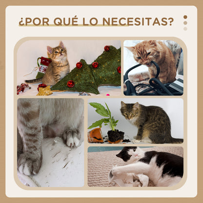Pawhut Poste Rascador Para Gatos Altura 81 Cm Con Poste De Yute Y Bola Colgante_5
