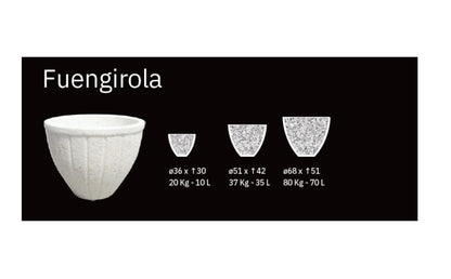 Jardinera De Granito Fuengirola. 68 cm de ancho y 51 cm de alto. Peso: 80 kilos. Capacidad: 70 litros_1