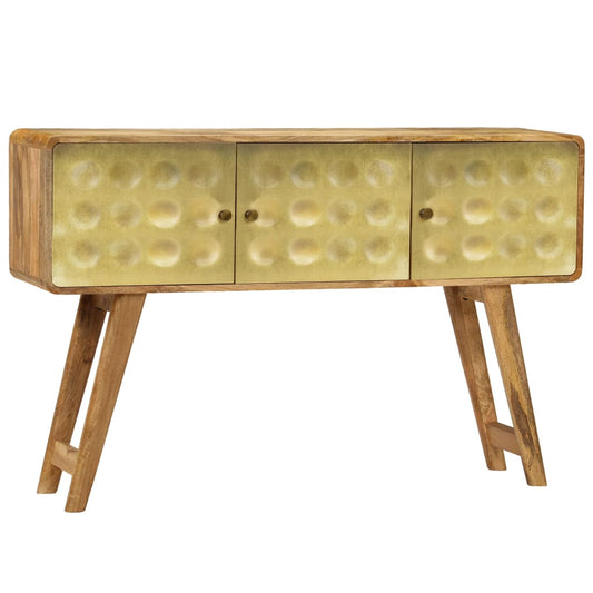 Aparador De Madera Maciza De Mango 120x30x80 Cm_0