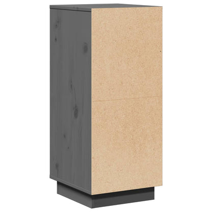 Aparador 2 Uds Madera Maciza De Pino Gris 31,5x34x75 Cm / Vetonek_4