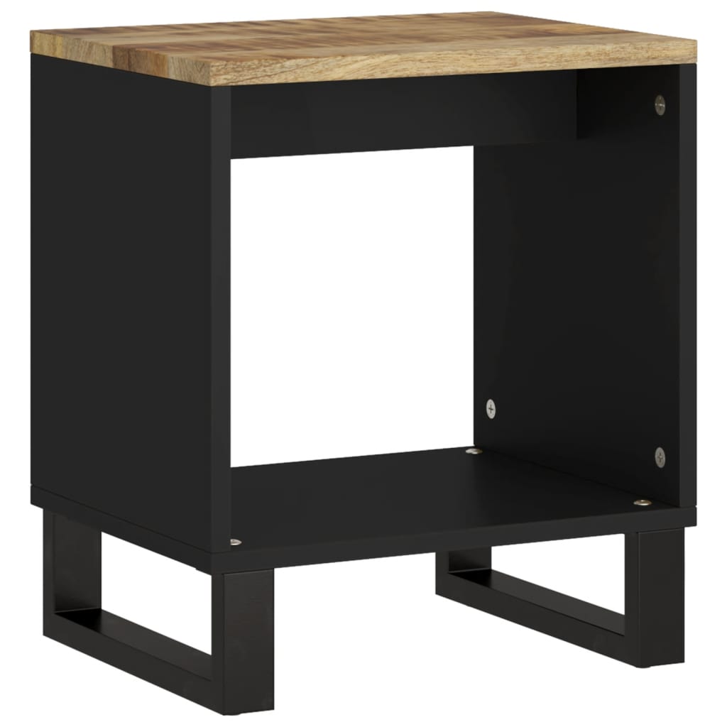 Mesa De Centro Madera Maciza Mango Y Contrachapada 40x31x46 Cm_0