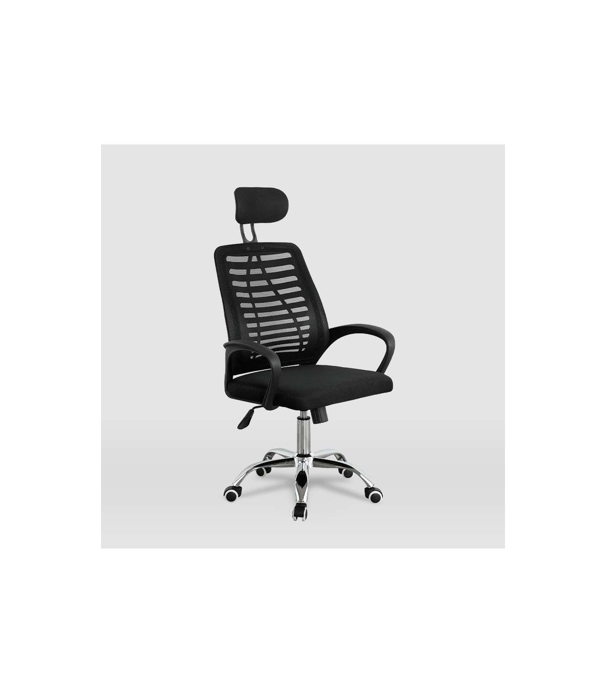 Silla Despacho Giratoria Esther Tapizada En Tejido Transpirable Negro, 111/121cm(alto) 61c_5