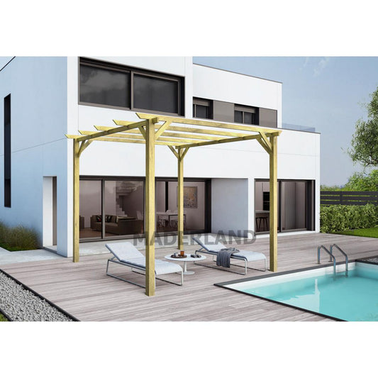 Pérgola em madeira maciça León Maderland