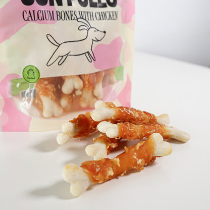 Snack Natural Para Perro Huesitos De Calcio Con Pollo Wuapu 500gr_1