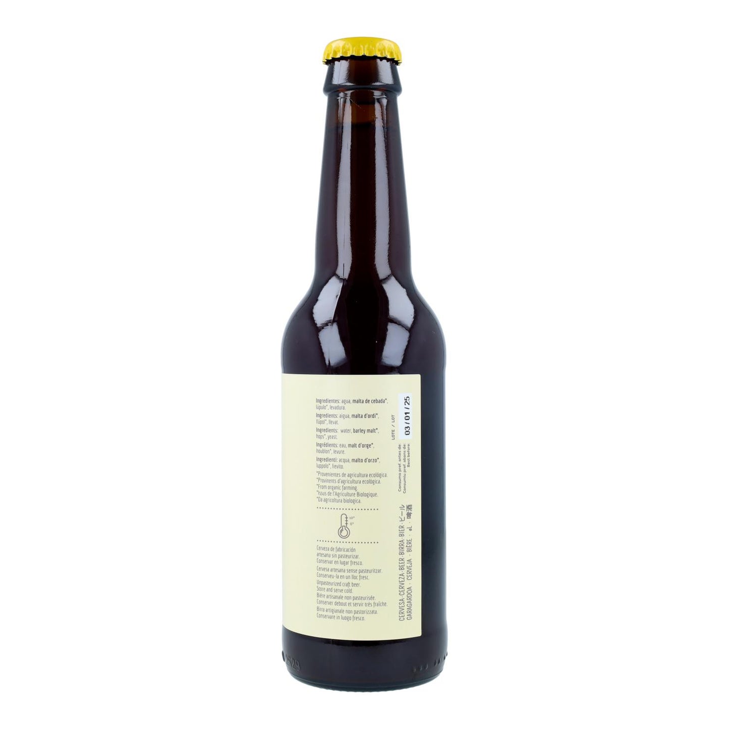 Cerveja biológica Brown Ale 5,2% alc Bruna Cerveses Lluna 33 cl