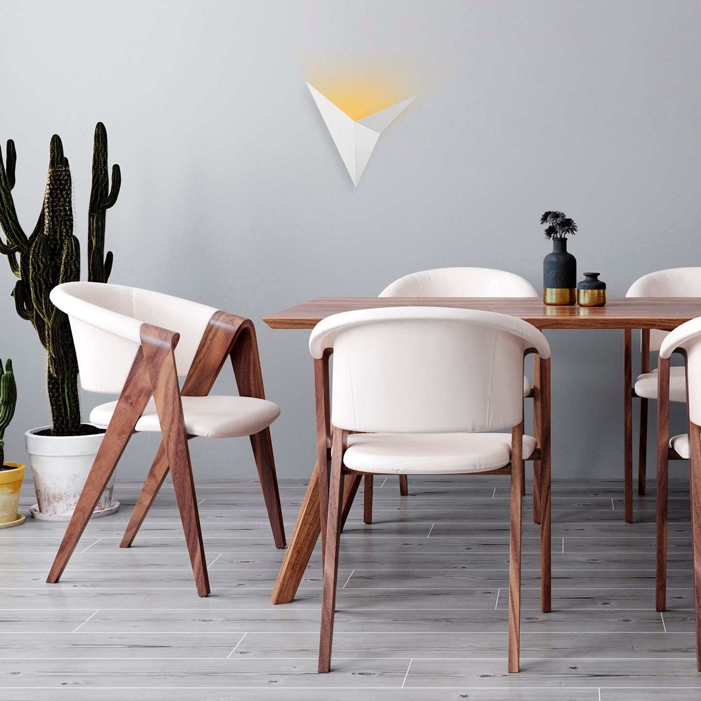 Aplique De Pared, Metal , Blanco, 34x5x34, Casquillo G9/1 Max 10 W