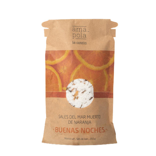 Sais do Mar Morto Laranja Boa Noite Amapola Biocosmetics 250 g
