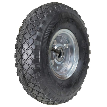 Rueda Carretilla Sacos Neumática Llanta Galvanizada Eje Descentrado Ø 20 Mm.