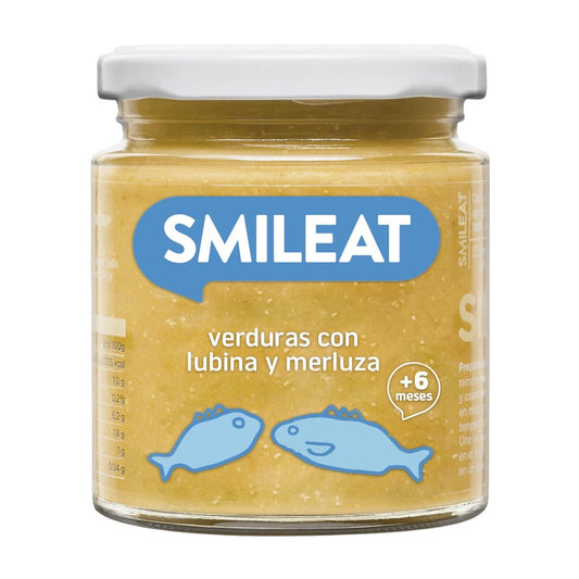 Smileat Pote de Legumes Biológicos com Robalo e Pescada, 230g