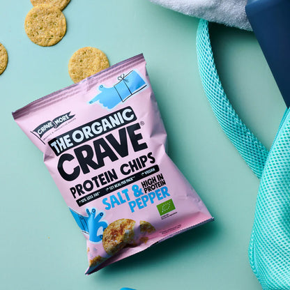 Chips de proteína de lentilhas com sal e pimenta, The Organic Crave, 75 g