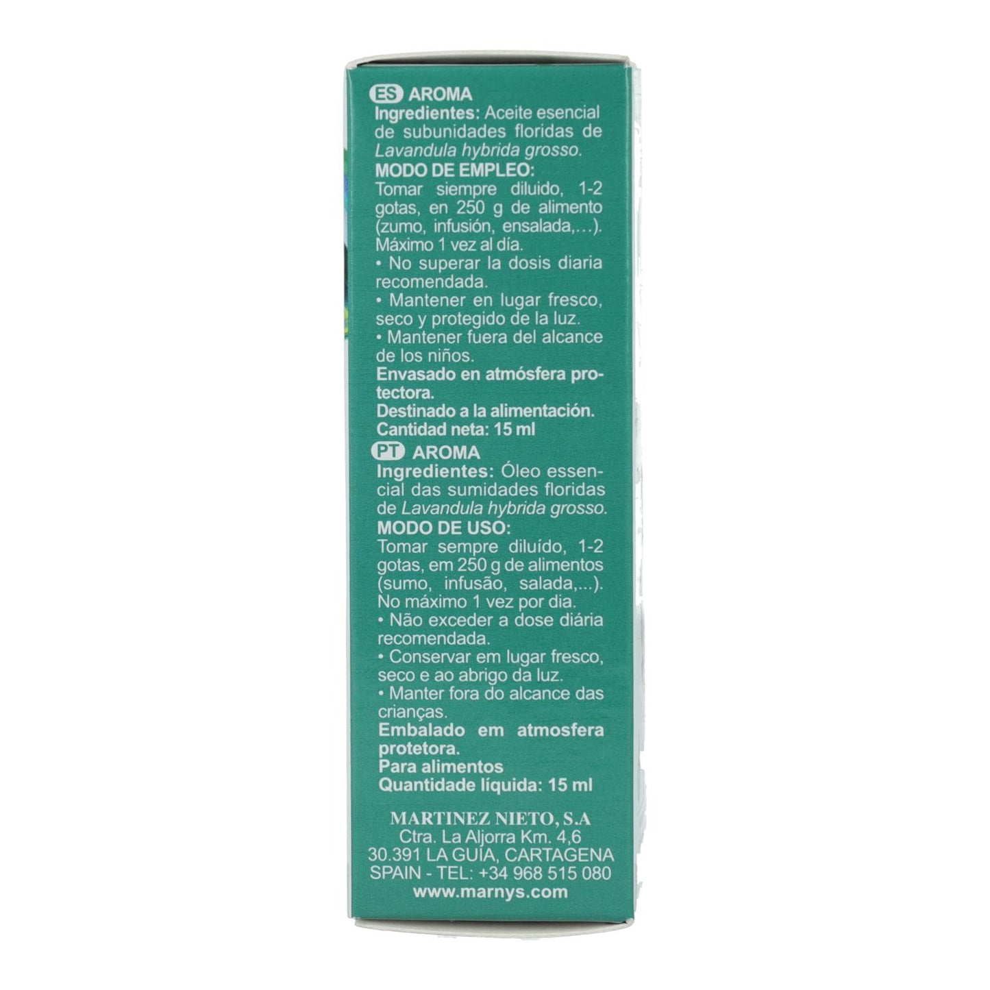 Lavandin Marnys Óleo Essencial Alimentar 15 ml