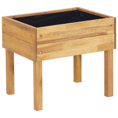 Jardinera Elevada De Madera Maciza De Acacia 50x40x45 Cm_0