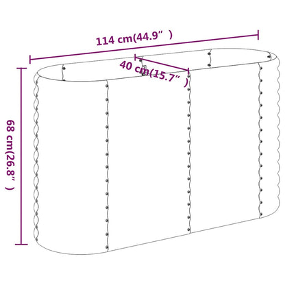 Jardinera Arriate Acero Galvanizado Antracita 114x40x68 Cm_5