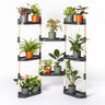 Suporte modular para plantas Citysens I personalizável; cor preta; 8 tabuleiros