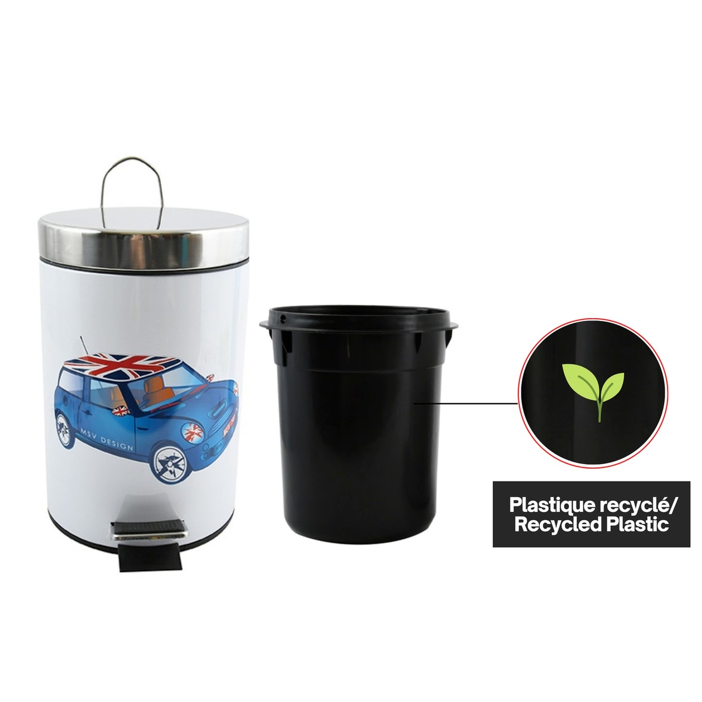 Cubo De Basura Con Pedal 3l blue Xs Mini_3